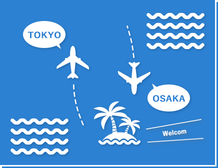 ダイナミックパッケージ:往路と復路で異なる空港を自由に選べます